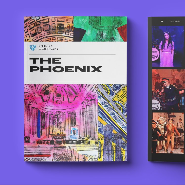 The front cover of a magazine, called 'The Phoenix'